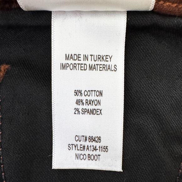 Agolde Nico High Rise Slim Bootcut Velvet Pants Brown Whimsigoth Grunge 32 NWT - Picture 9 of 13